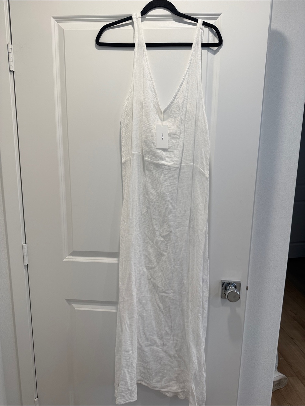 Mikoh Cotton Bubble White Textured Sleeveless Top